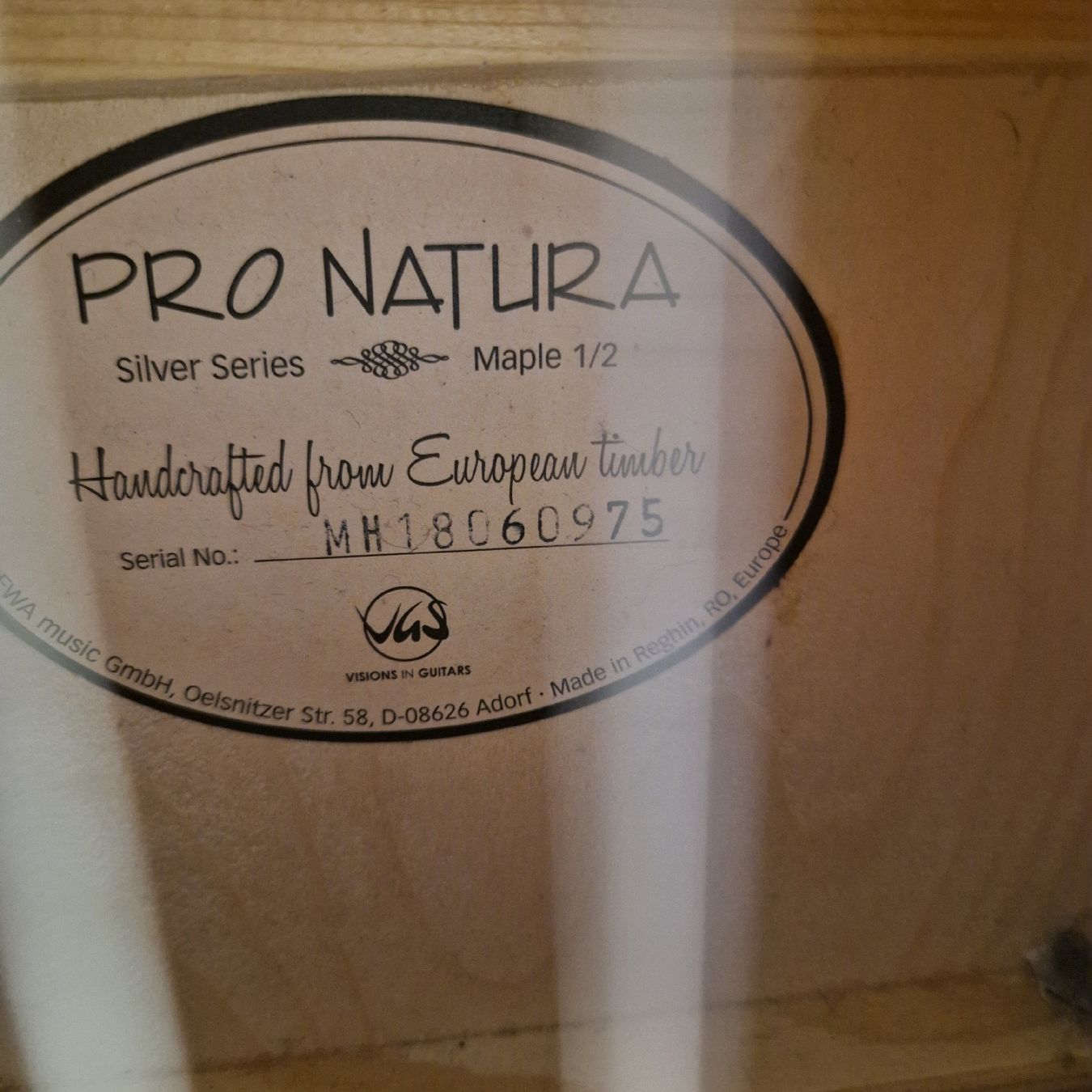 Strumenti musicali: Gitarre PRO NATURA Silver Series Maple 1/2 Handcrafted – Usato da Baden venduto da slaesh 1