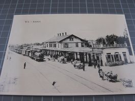 AK Wil Bahnhof mit Dampfzug und Postkarr