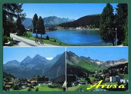 Arosa, Mehrbilderkarte, 1981, gelaufen, Grossformat
