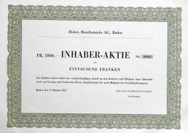 Hobet, Hotelbetriebs AG, Baden - 1957