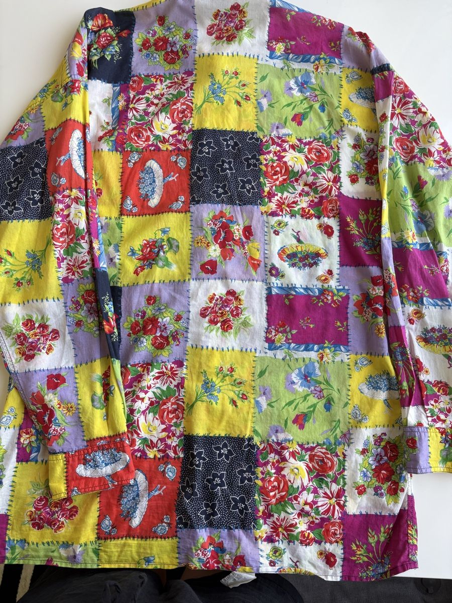 Versace Hemden, T-Shirts & Polos: Versace Jeans Couture Patchwork zuHemd M bunt Blumen, Sommer – Gebraucht aus Zürich von Auschra1 6