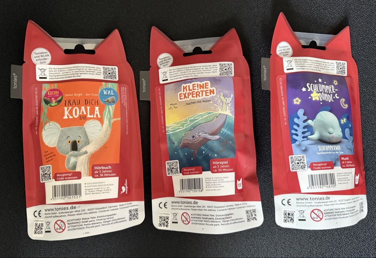 Audiolibri: NEU - 3 Tonies - Wal - Schlummerwal - Koala – Nuovo e nell'imballaggio originale da Nidau venduto da feierabend_verkauf 1