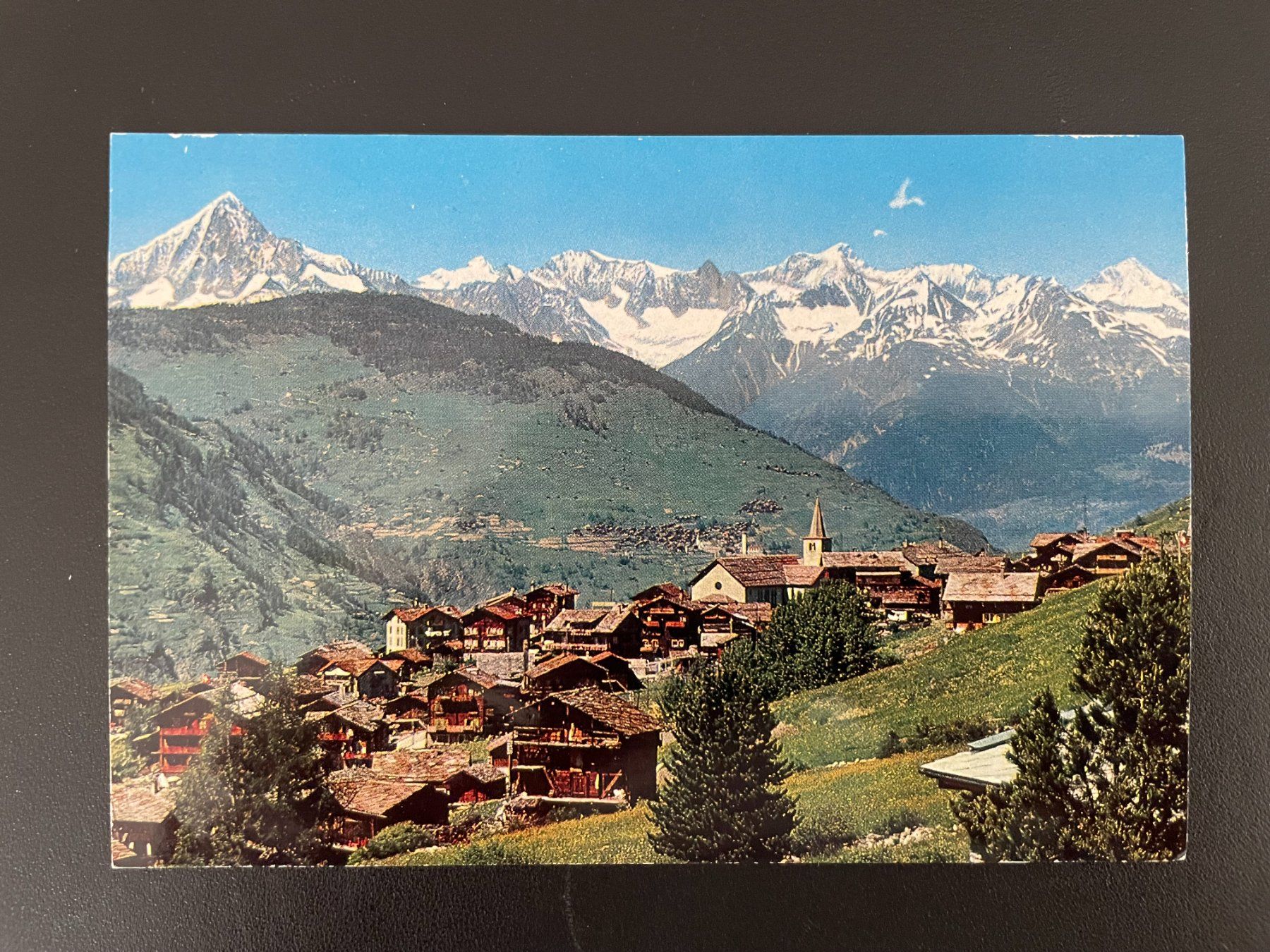 Cartoline postali: AK VS Grächen mit Bietschhorn und Aletschhorn – Usato da Thal venduto da Danny82