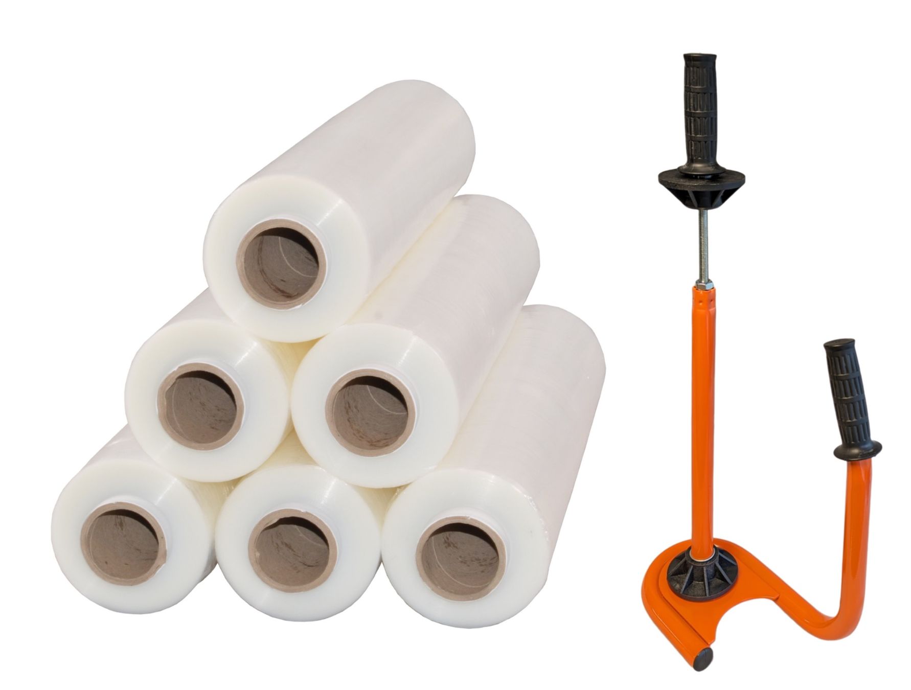 Altro per stoccaggio & trasporto: Stretchfolien Abroller Profi Orange + 6 Rollen 2,5 kg – Nuovo e nell'imballaggio originale da Bülach venduto da StoreInShop.com