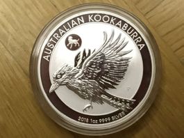 1 Oz Silber  Münzen Kookaburra Privy Mark Hund 2018