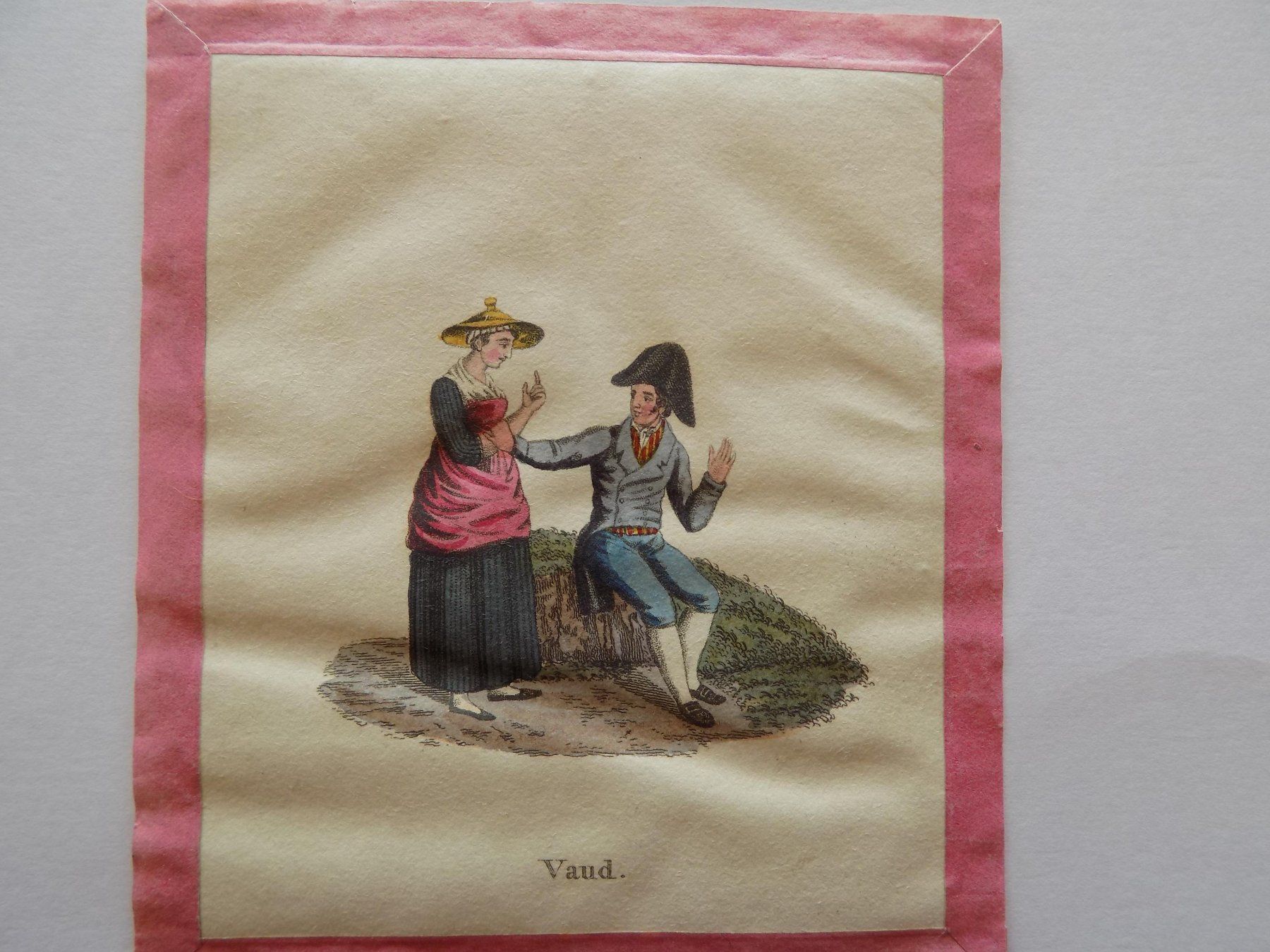 Gravures: Vaud Tracht koloriert – D'occasion à Risch par Antikfee 1