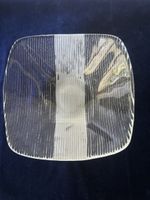 Glas Servierteller mit Rillenmuster gut erhalten