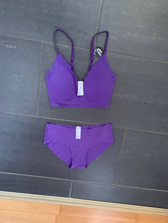 Top & Slip-Set Skiny lila neu Gr. S
