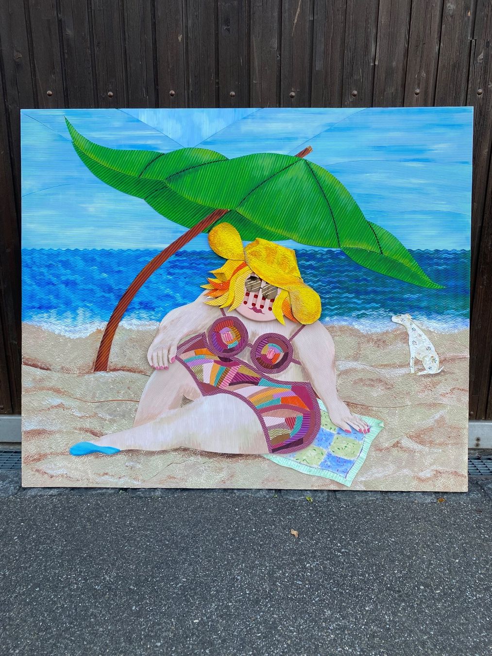 Gemälde: Bild aus gewelltem Karton 118x100cm – Gebraucht aus Embrach von bea_8424