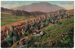 Infanterie in Stellung Füsilier-Bataillon 55 Quartiermeister