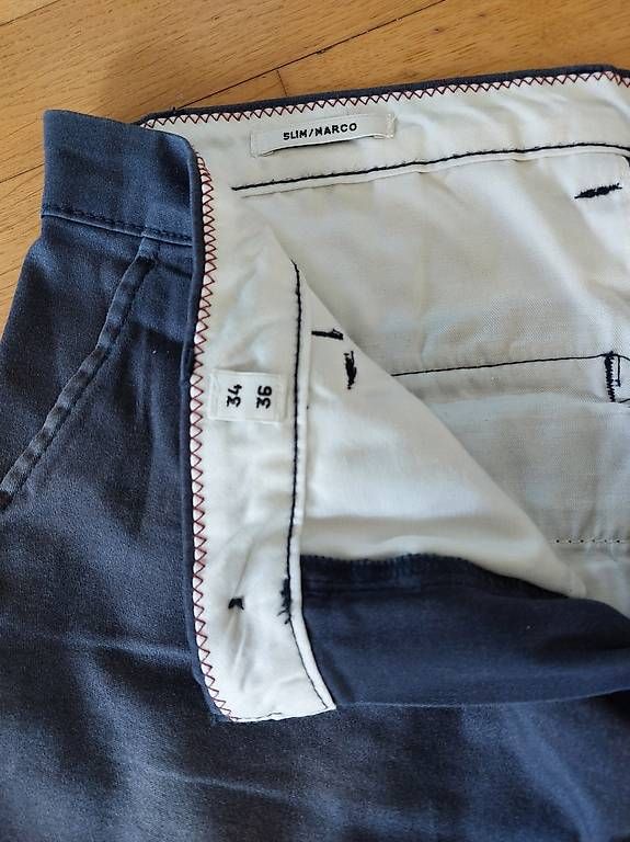 Pantaloni: Chino Gr. 34 36 blau - SLIM MARCO  – Usato da Urtenen-Schönbühl venduto da alexaz 3
