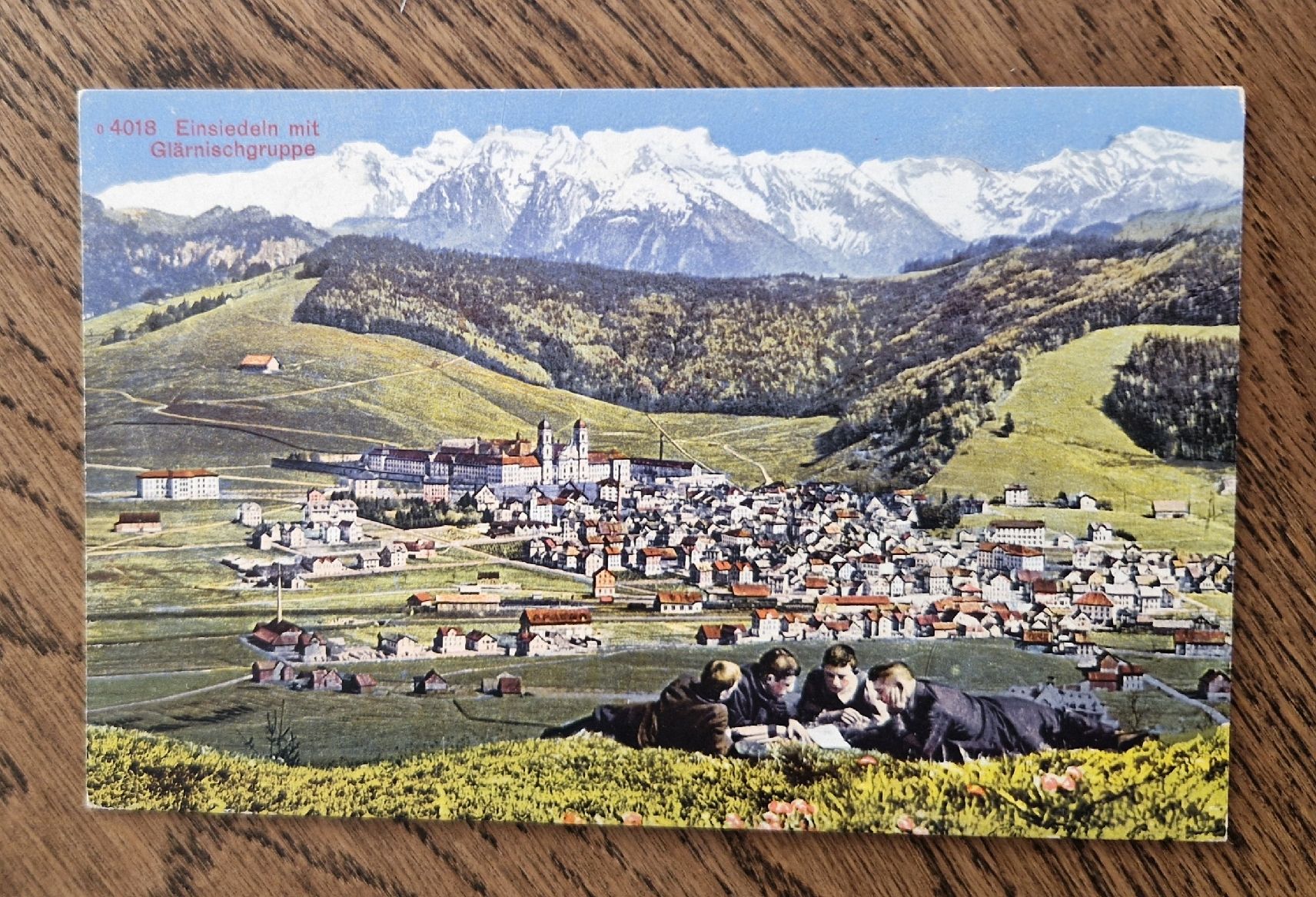 Cartoline postali: Einsiedeln mit Glärnischgruppe – Usato da Ebikon venduto da Donar50