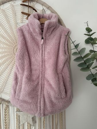 Rosa Teddy Weste für Mädchen Gr. 158-164, Kuschelig!