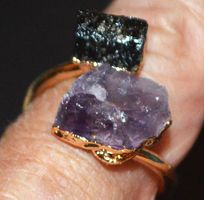 Ring L-7725 – Turmalin & Amethyst – 17,5 mm Innendurchmesser