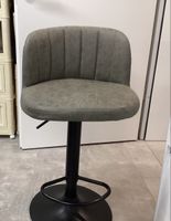 Moderner Barstuhl / Küchenstuhl aus Samt – Gráu