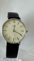 Armbanduhr Timex Quartz silberfarben schwarzes Lederband