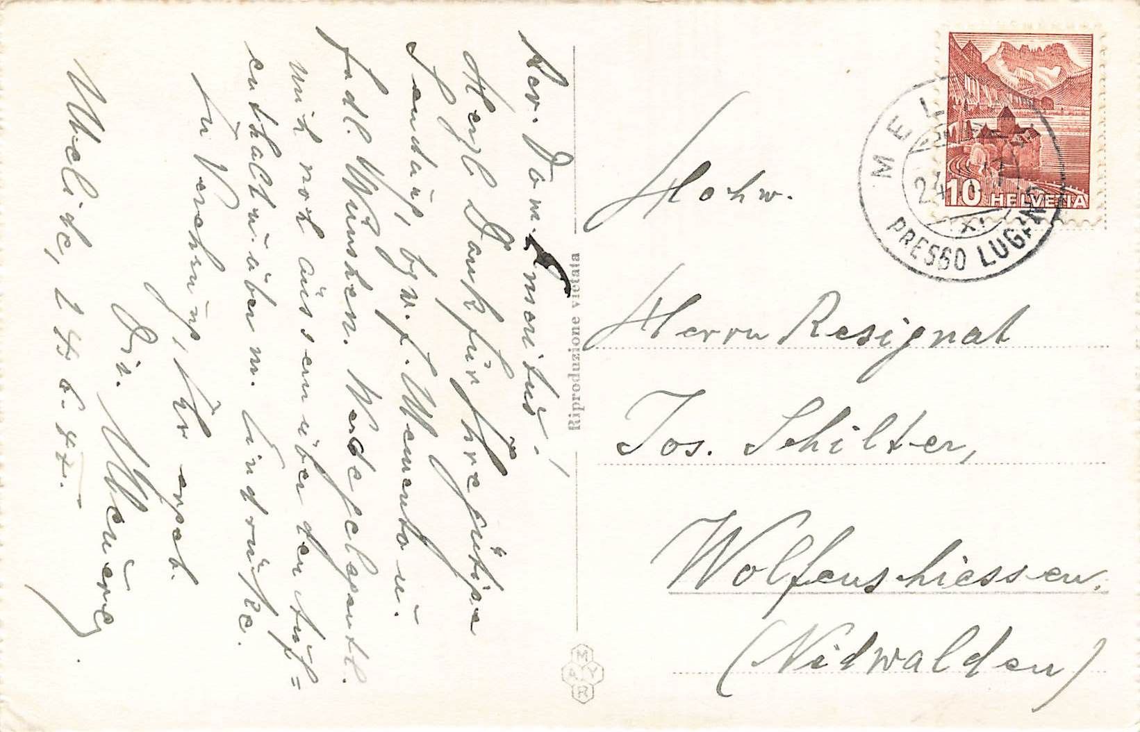 Cartoline postali: Melide Lugano – Usato da Biasca venduto da Blenio71 1