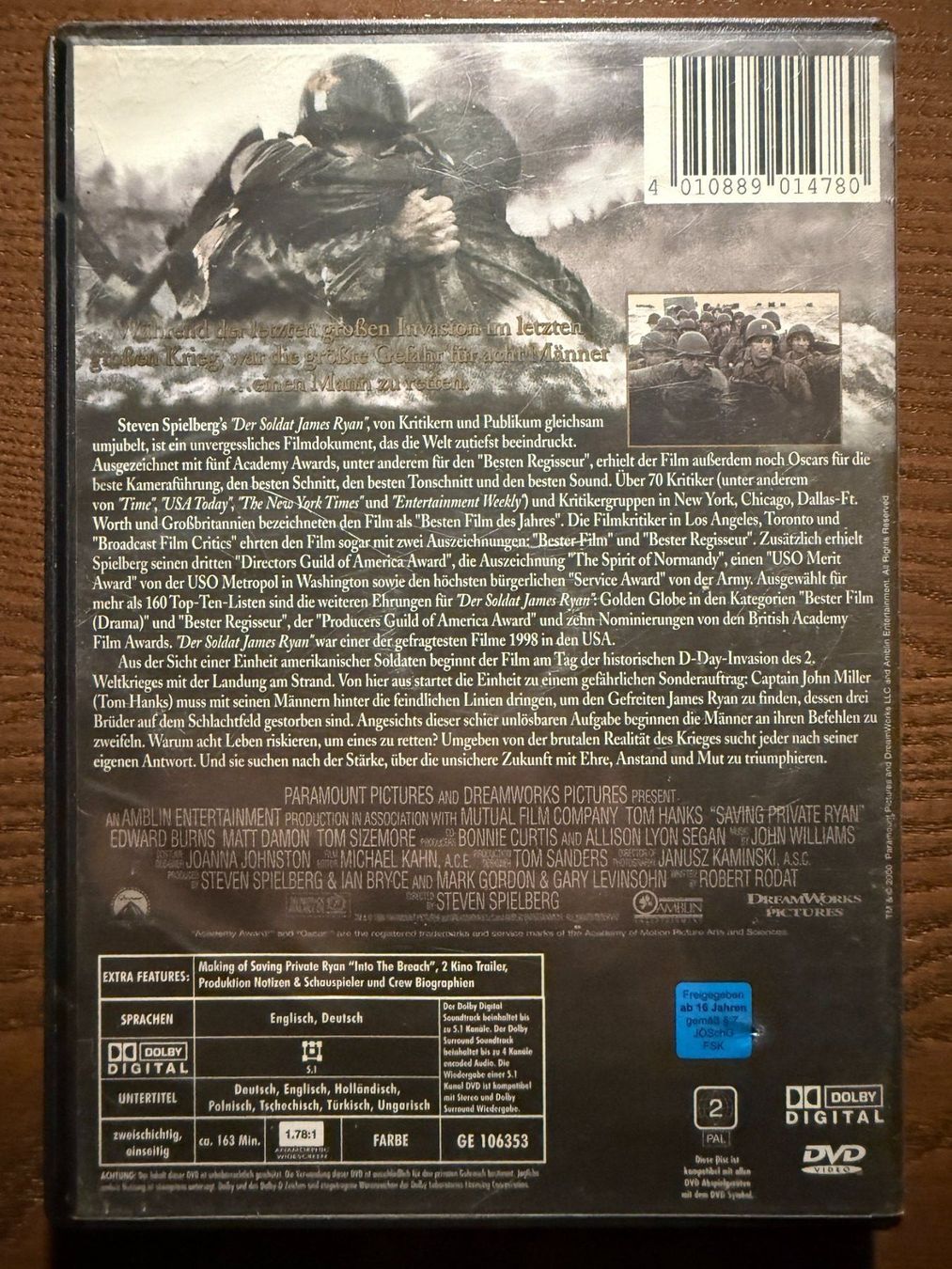 Tutti i DVDs: Der Soldat James Ryan – Usato da Zürich venduto da FilmFreunde 1