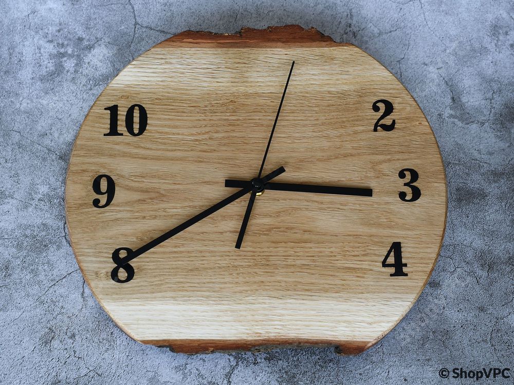 Wanduhr Holz Eiche Rustikal