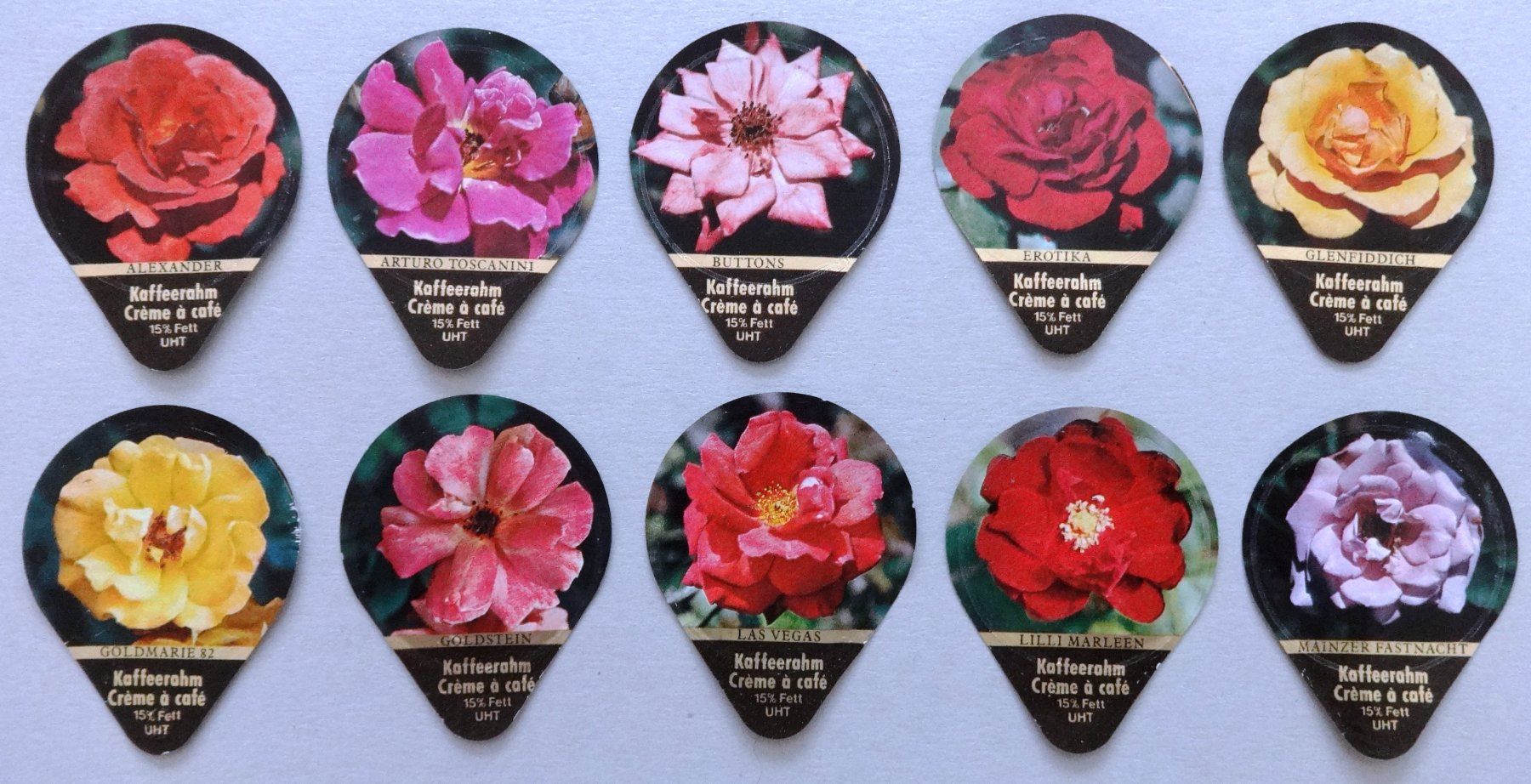 Coperchi dei cremini per caffè: Série 410 B - Roses  (20) – Usato da Fétigny venduto da cha_cz69 2
