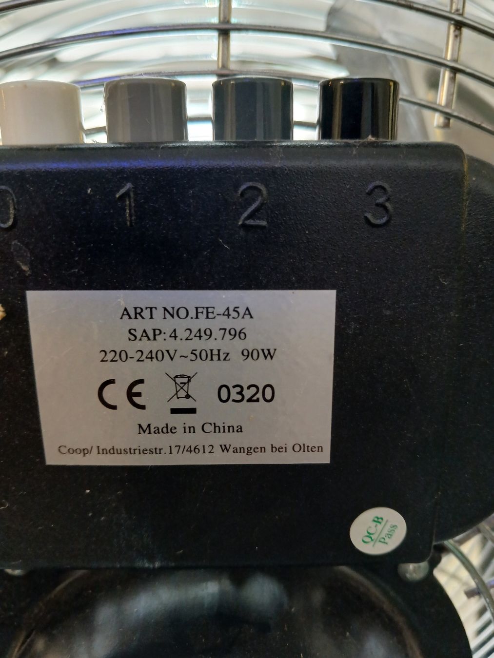 Ventilatoren: Ventilator ART NO.FE-45A Metall gebraucht 90W – Gebraucht aus Seengen von dabilu 2