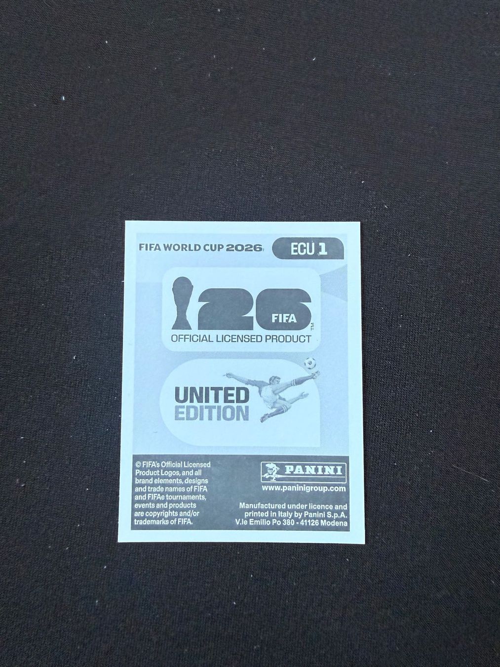 Panini Carte collezionabili: ECU 1 - Ecuador / Panini WM 2026 – Nuovo (secondo la descrizione) da Lyss venduto da elm_66m6 1