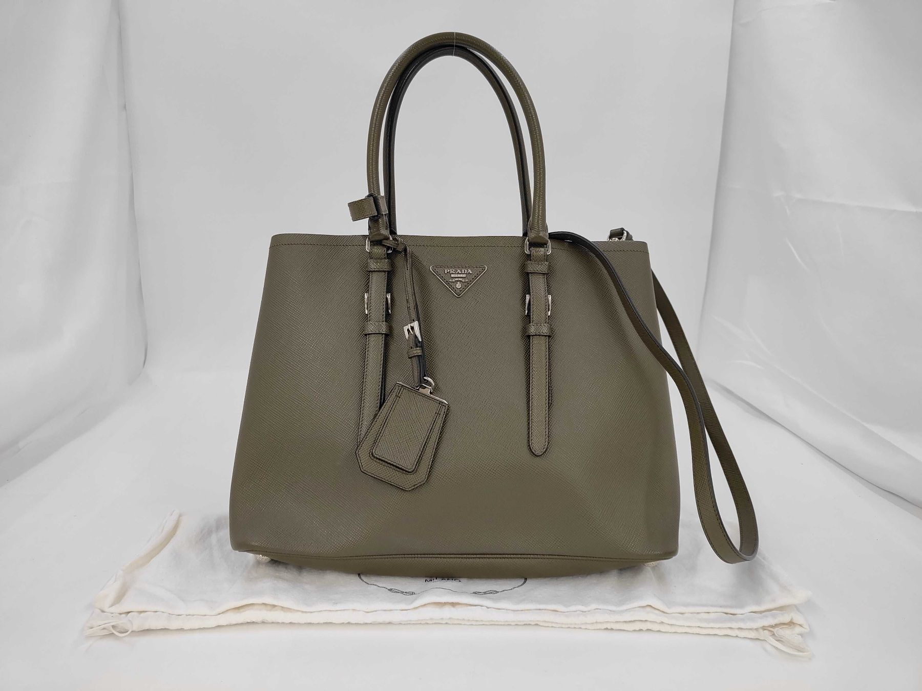 Prada Borse da donna: Prada Double Bag Khaki Neupreis CHF 4150 – Usato da St. Gallen venduto da Love_Luxury