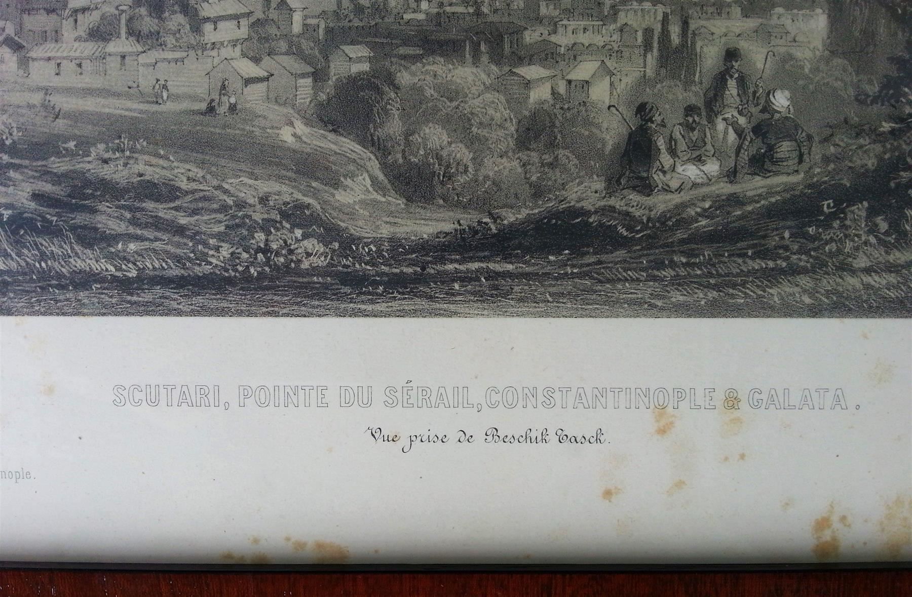 Grafica & Litografie: Litho SCUTARI, POINTE DU SÉRAIL, von J. Schranz 1855 – Usato da Oberriet SG venduto da ganesh435 4