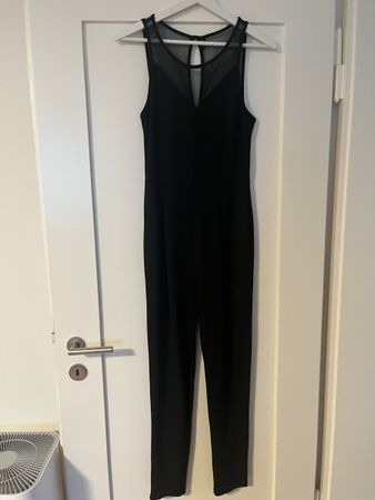 Schwarzer Jumpsuit mit Mesh-Einsatz – Grösse XS von Only