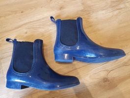 Gummistiefel Chelseaboots blau Gr. 36