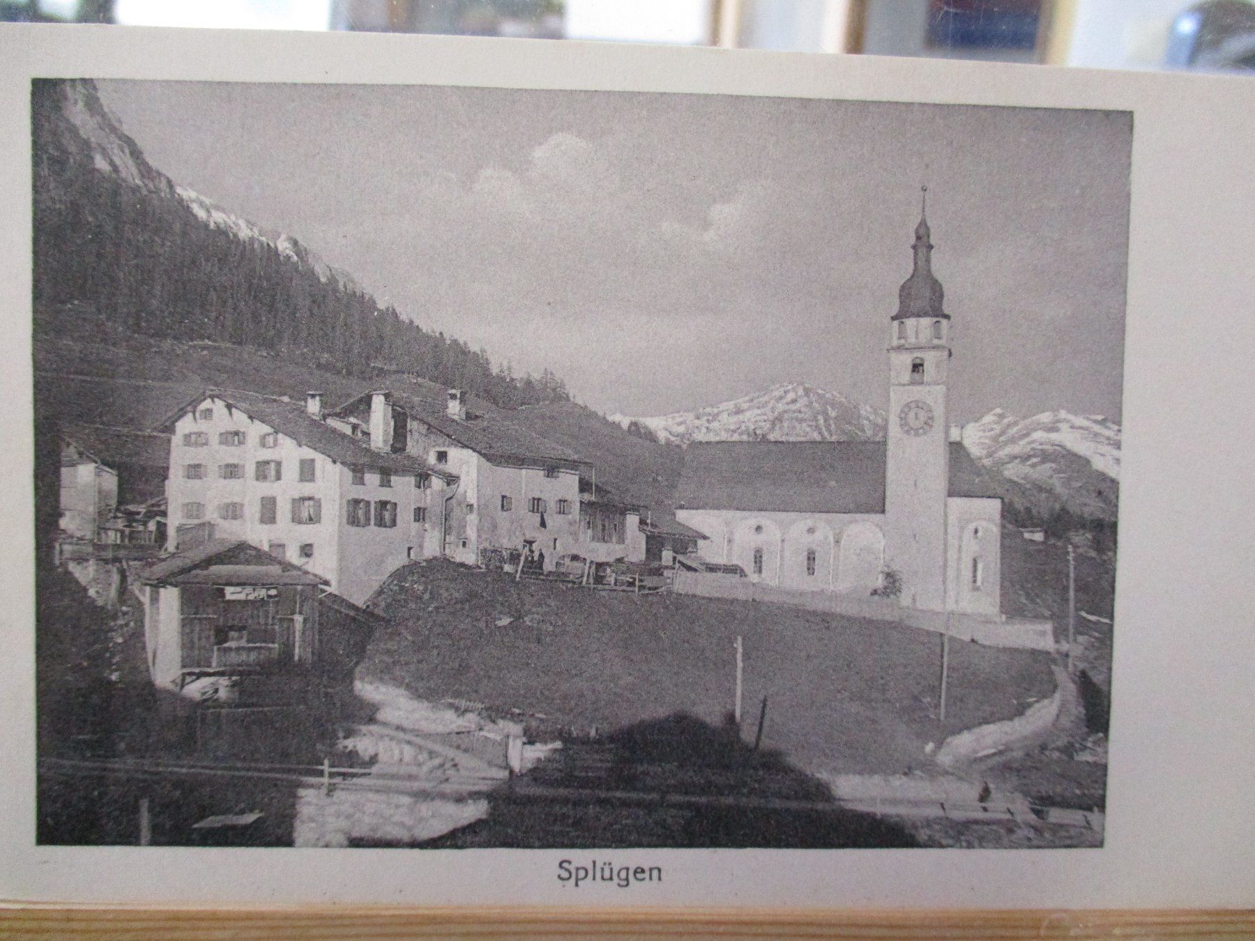 Ansichtskarten: Kirche Splügen Postkarte   1 – Gebraucht aus Felsberg von sanwill