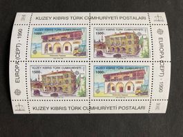 Türkisch-Zypern 1990 Block Europa CEPT Postgebäude