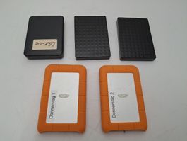 5 externe Festplatten Seagate LaCie WD gebraucht