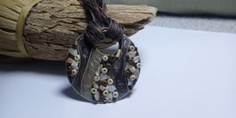 Collier de marque avec grand pendantif nacre Bijou NILE