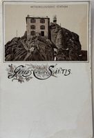 Gruss vom Säntis, Meteorologische Station, Litho
