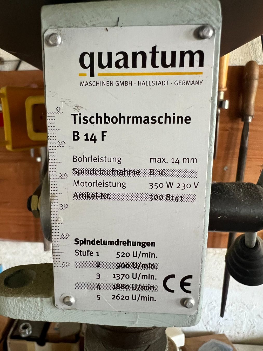 Trapani: Quantum Tischbohrmaschine B 14 f – Usato da Zürich venduto da LionCo 4