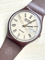 Swatch Uhr braun C83 Datumsanzeige in Box 