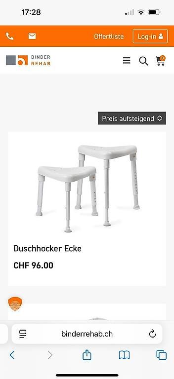 Sgabelli: Duschhocker, höhenverstellbar, neuwertig – Usato da Bünzen venduto da hangloose74 2