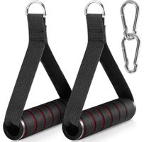 Fitness Griffpaare Schwarz mit Karabinern neu
