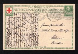 Postkarte Bundesfeier nach Sedrun