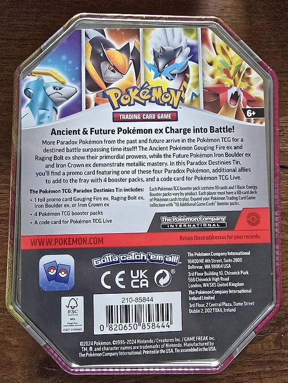 Pokémon Carte collezionabili: Pokemon Gouging Fire ex Tin – Nuovo e nell'imballaggio originale da Niederlenz venduto da mon_c7lk 2