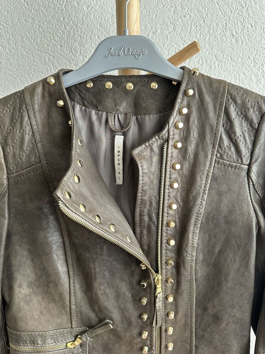 Massimo Dutti Giacche: Echtlederjacke Grösse 34/XS mit Nieten – Usato da Cham venduto da CBirinci 2