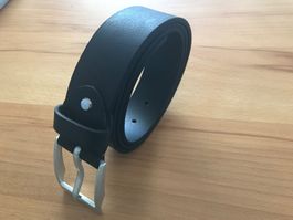 Ledergürtel Herren, schwarz, 105 cm, 4 cm breit