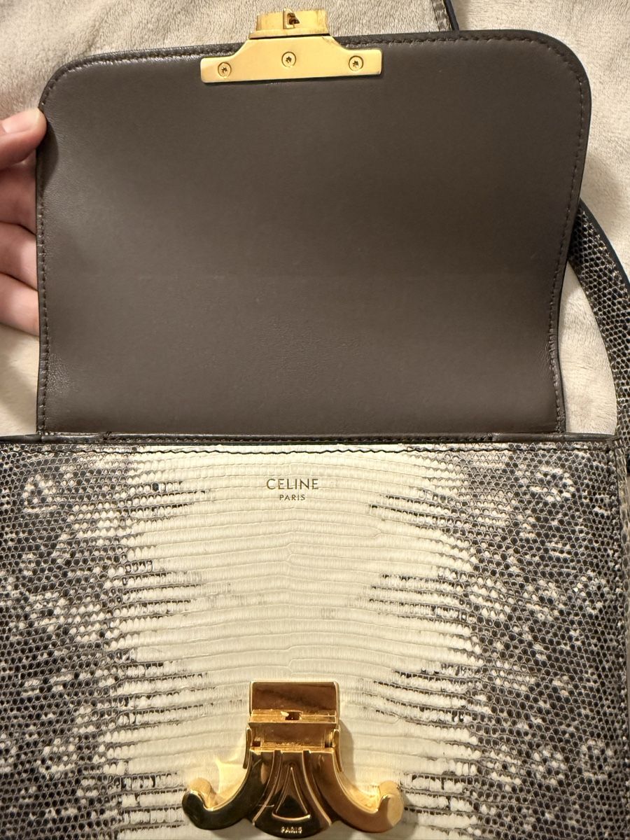 Celine Borse da donna: Celine Triomphe Bag – Exotic Lizard Finish – Usato da Crans VS venduto da gj5c_channel 4