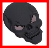 3D Totenkopf Aufkleber Augen SCHWARZ Sticker Badge Patch Car