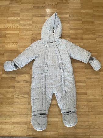 Combinaison bébé "Mon cœur" bleu étoiles taille 74