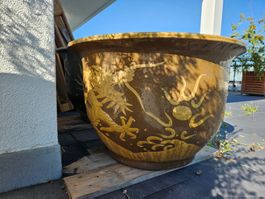 XXL PFLANZENTOPF MIT DRACHENMOTIV