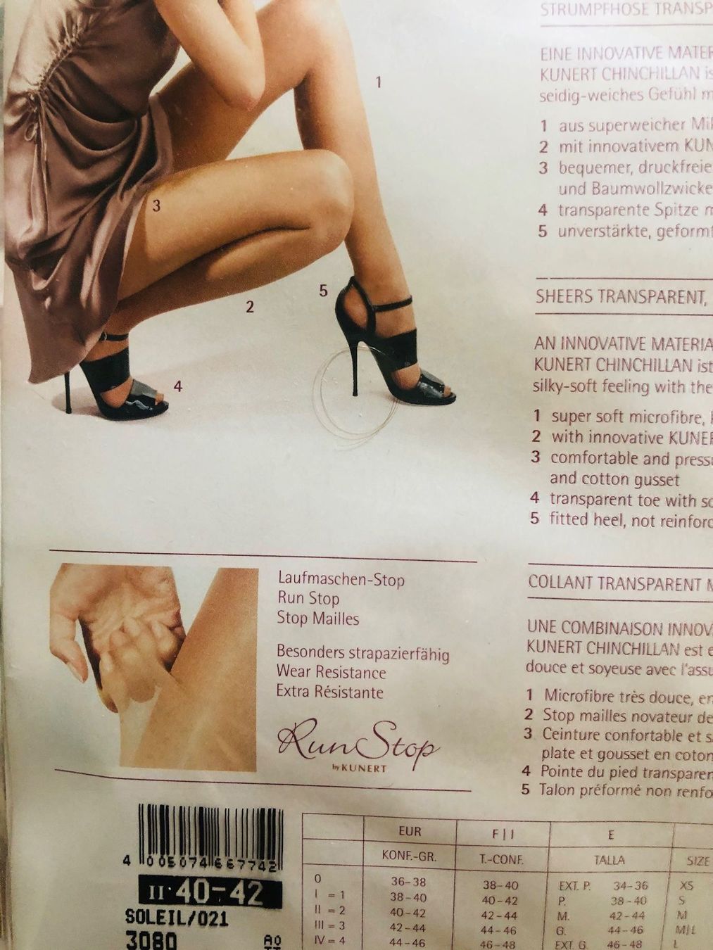Kunert Strümpfe & Strumpfhosen: Strumpfhose KUNERT 20 Chinchilan/ 20 Fr. – Neu und originalverpackt aus Zumikon von DamenFashionShop 6