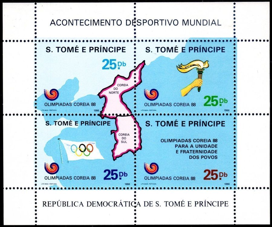 SÂO TOMÈ UND PRINCIPE OLYMPISCHE SPIELE 1988 BLOCK ** NN21 Kaufen