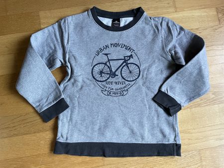 Bio Pullover Sweatshirt 140 Naturaline mit Fahrrad / Velo